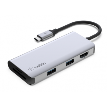 Belkin AVC007btSGY USB-C 5 合 1 高速多媒體集線器